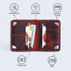 Men s Slim Goat Leather Bifold Credit Cardholder Handmade Wallet Rfid Blocking