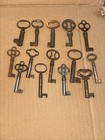 Lot Of 14 Vintage Hollow Barrel Skeleton Keys Desks Cabinet Doors Padlock More