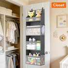 4 Tier Over The Door Diaper Organizer For Nursery  Large Heavy Duty Hanging Stor