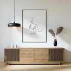 Kangaroo Animal Art Print Australian Animal One Line Drawing Poster Framed 
