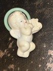 Vtg  Baby Rattle  Cherub With Harp  Very Sweet 