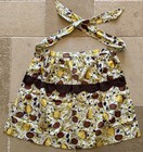 Vintage Handmade Fruit Print   Rik-rak Trim Retro Cotton Apron