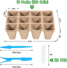 10 Packs Seedling Starter Trays  120 Cells Biodegradable Seed Starter Plant Pots