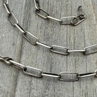 18  Sterling Silver Navajo Handmade Paper Clip Link Chain Necklace Sally Shurle