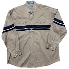 Vintage Roper Shirt Mens Xl Western Beige Blue Ranch Button Up Workwear