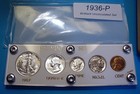 1936 Mint Silver Set U s  Coins Lustrous Choice To Gem Brilliant Uncirculated
