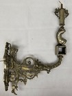 Antique Finely Cast Silvered Bronze Candle Holder Sconce Spanish Signed Cherub