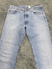 Vintage Levis 501 Denim Jeans 34x32 Button Fly Y2k 90   s Light Wash Blue