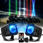 Pair Whipless Laser Rgb Led Whip Light Antenna Remote For Atv Utv Can Am Polaris