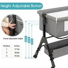 Used Adjustable Baby Bedside Crib  Foldable Bassinet Mesh Net   Large Storage