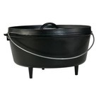 Lodge L14dco3 Pre Seasoned Cast Iron Deep Camp Dutch Oven With Lid 10 Qt Size 14