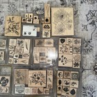 Huge Lot Of Stampin    Up Rubber Stamps Flowers florals leaves