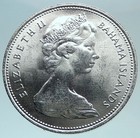 1966 Bahamas - 50 Cents   1 2 Dollar   - Blue Marlin Fish -  3 Oz Mint Bu Silver