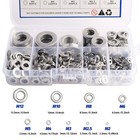900 Pcs Stainless Steel Flat Washers For Screws  304 Stainless Steel  Assorted S