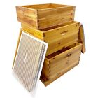 3 Layers Beehive Complete Box Kit Langstroth Beekeeping 2 Deep And 1 Medium