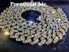 Mens Miami Cuban Link Chain Or Bracelet Iced Cz Gold Plated Hip Hop Cz Jewelry