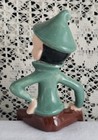 Vintage Ceramic Pixie Elf Shelf Sitter - Holland Mold - Mcm Figurine