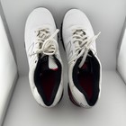 New Balance 574 Golf Shoes Mens 8 White Black Red Nbg574 Leather Cleated Spikes