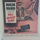 1954 Wild One Original Movie Poster Linen 27x41 Cult Biker Brando Marvin R1960