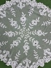 Victorian 19th C Floral Applied Net Lace Parasol Cover W Florals