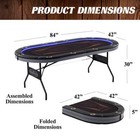 Poker Table 10 Player Premium Stable Portable Foldable In-laid Built Led Lights