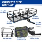 500lbs Foldable Hitch Cargo Carrier Mounted Basket Luggage Rack W  2  Receiver