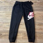 Black Air Jordan Jumpman Logo Fleece Joggers Sweatpants New Nwt Size Medium
