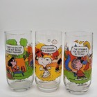 Camp Snoopy Mcdonald s Glasses Set Of 3 1983 Collectible Charlie Brown