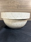 Vtgstoneware 10    Mixingbowl Thickglaze Collared Rim Picketfence Pattern Unmarked
