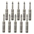 10pcs 1 4 Mono Ts Heavy Duty Male Audio Speaker Guitar Cable Connector Plug Jac
