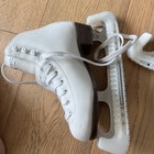 Riedell Figure Ice Skates White Opal Size 3 With Spiral Blades And Guards