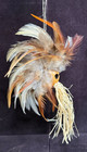 Natural Feathers   Nuts Ikaika Hawaiian Warrior Helmet Car Decor-new In Package