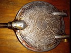 Vintage Pizzelle Stovetop Cookie Iron Iron With Wooden Handles Unsigned 