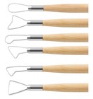 6 Piece Wooden Handle Double-sided Clay And Pottery Sculpting Tools Free Ship