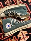 Vintage Converse Made In Usa Forest Green Sz 9 5 Mens Shoes High Rare 70   s 80   s