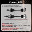 Pair Front Cv Axle Shaft For Chevy Silverado Gmc Sierra 1500 Tahoe 2007-20 6-lug