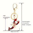 Rhinestone And Enamel Lobster Keychain Charm  Backpack  Purse Key Chain
