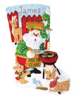 Diy Bucilla Grilling Santa Bbq Christmas Felt Stocking Kit