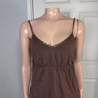Vintage Y2k The Limited Shirt S Shelf Bra Tank Top Sequin Babydoll Cotton C22