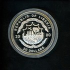 Republic Liberia 20 Dollars 2000 Proof Silver Coin President James E Carter
