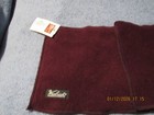 Vintage Woolrich 60 Inch 100  Polyester Scarf Maroon Wine Tag Attached Usa Made
