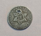 1852 Silver 3 Cent Piece