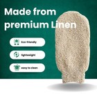 2 Pcs Natural Linen Exfoliating Shower Gloves For Body Exfoliating  Scrubbing