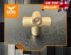 7 16 Unf X 20 Tpi 3 Way Brass T Piece Connector For 1 4  Pipe Fit   Ems-hu34-555