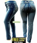 Jack David Womens Plus Size Stretch Premium Skinny Denim Jeans 39469ms Blk  blue