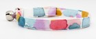 New Handmade Breakaway Safety Cat Collar   Watercolor   White Buckle   Cotton