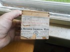 1906 Sodium Bromide Wood Dovetail Box With Label Heyden Ny Medical Sedative