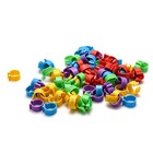 Poultry Leg Bands Numbered 100pcs 001-100 Reusable Plastic Id Rings For Coop