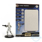 Star Wars Miniatures Clone Strike 06 60 Clone Trooper W  Card Combo Ship