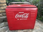 Vtg 1954 Coca Cola Soda Action Mfg  Model 201 Portable Cooler Ice Chest W  Tray
